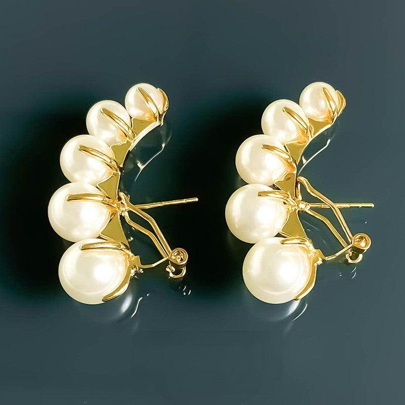 Pearl temperament light luxury high sense earring girl 713489295419 - COCOMELODY